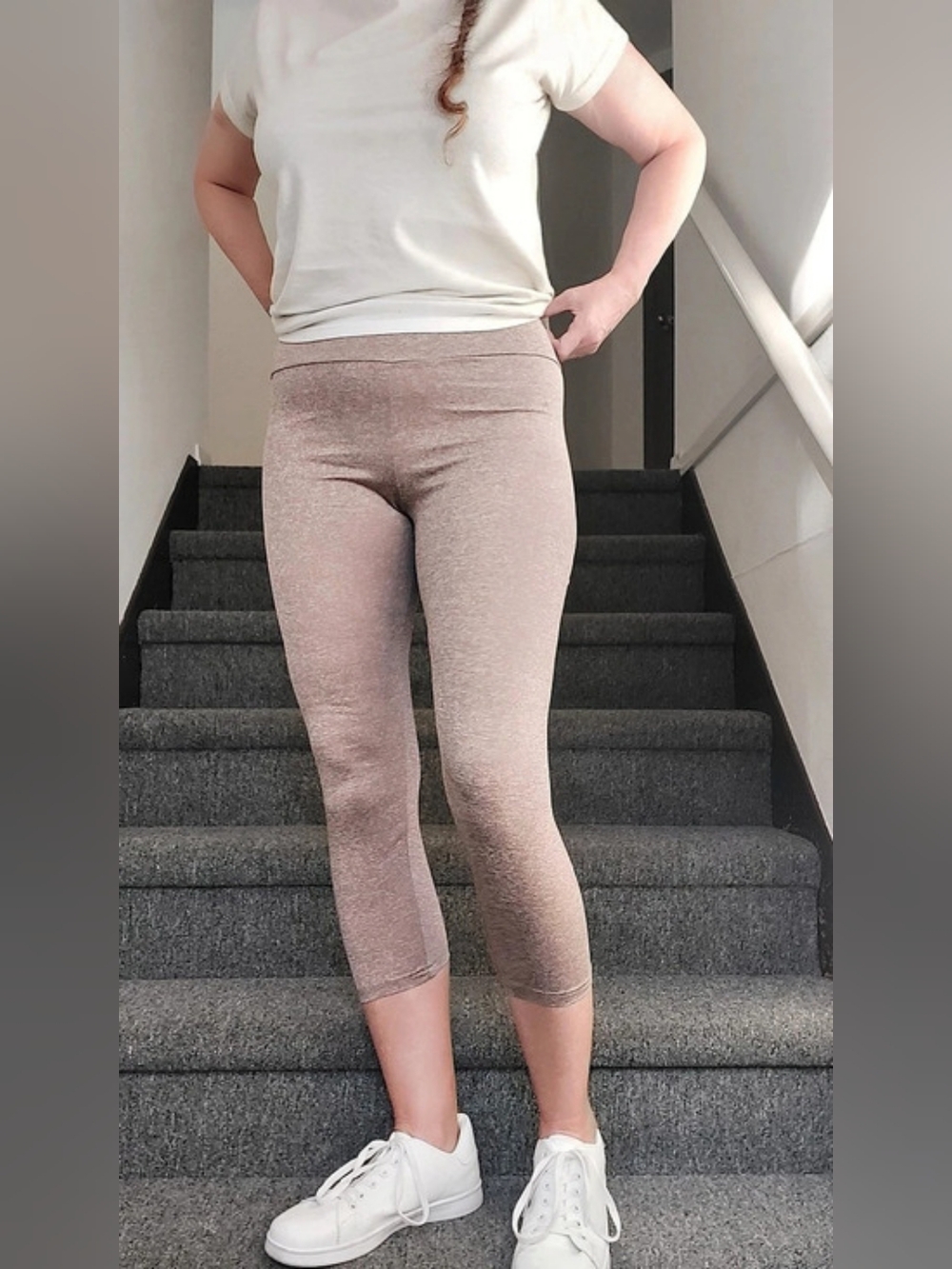 Shimmery Taupe Yoga Pants